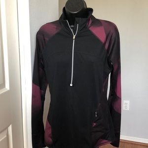 Athleta Running Wild  1/4 Zip Long Sleeve Athletic Jacket Sz M